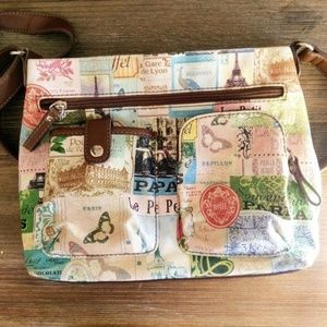 Crossbody Handbag With Paris France Artwork